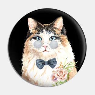 Handsome Male Cat Pin