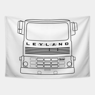 Leyland Marathon classic truck outline graphic (black) Tapestry