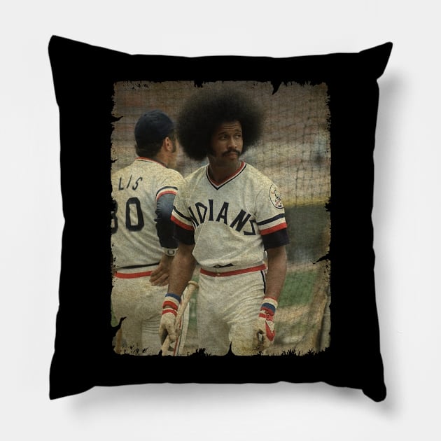 Oscar Gamble in Cleveland Guardians Pillow by SOEKAMPTI