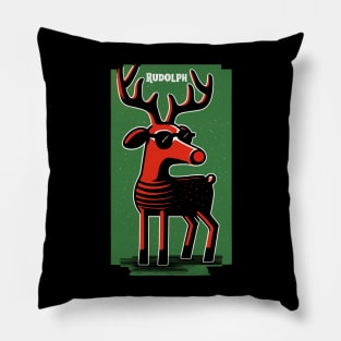 Rudolph's Day Off Tee: A  Take on Santa's Star Reindeer! Pillow