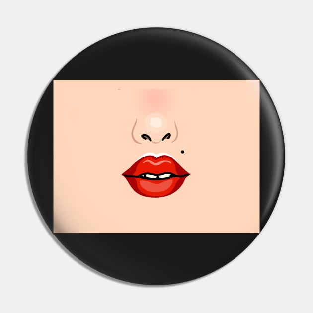 Gigi Goode Mouth Pin by Jakmalone