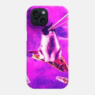 Outer Space Taco Cat - Rainbow Laser Eyes, Burrito Phone Case