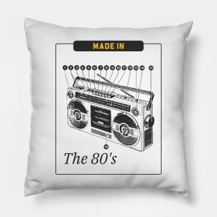 Made In The 80's Boombox Pillow