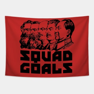 Squad Goals - Marx, Engels, Lenin, Stalin, Mao, Communist, Meme Tapestry