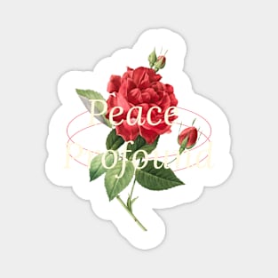 Peace Profound Rosicrucian Rose Magnet