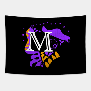 Mazipoodles Bird’s Nest - Personalized Initial Letter M Tapestry