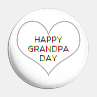 Happy Grandpa Day. Matching Grandpa Pin