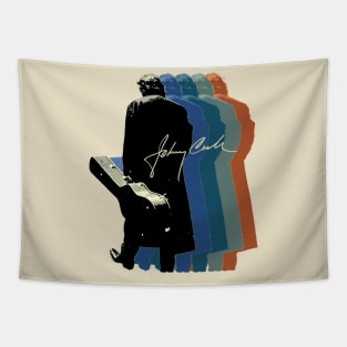 Johnny Cash Signature Rainbow Tapestry