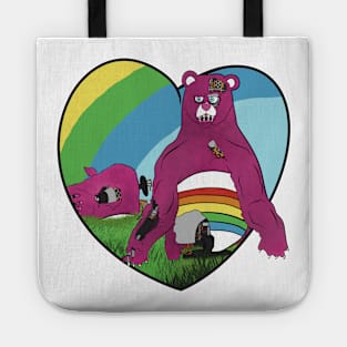 Rainbow scare bear Tote