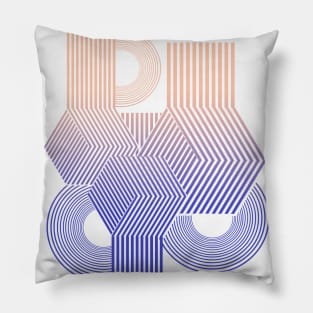 Geometric minimal stripes abstract Pillow