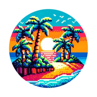 Pixel Palms: Tropical Serenity T-Shirt