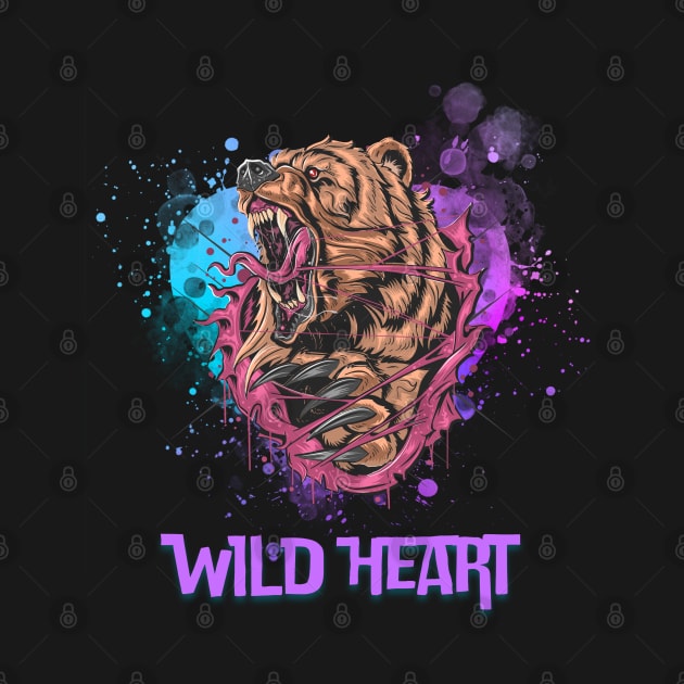 angry bear, wild heart by TrendsCollection