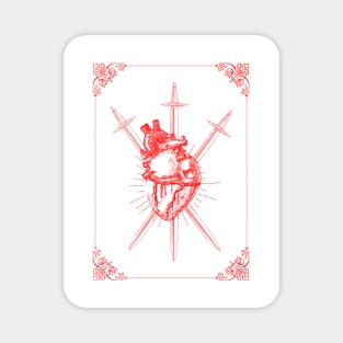 3 of swords tarot card Magnet