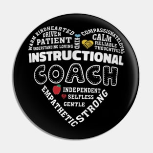 Instructional Coach Heart Teachers Appreciation Pin