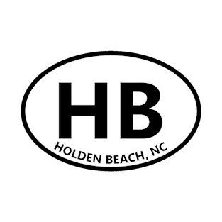 HB - Holden Beach NC Modern Style Oval Design T-Shirt