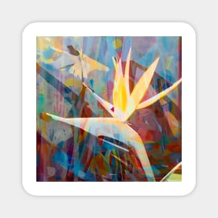 Bird of Paradise Abstract Magnet