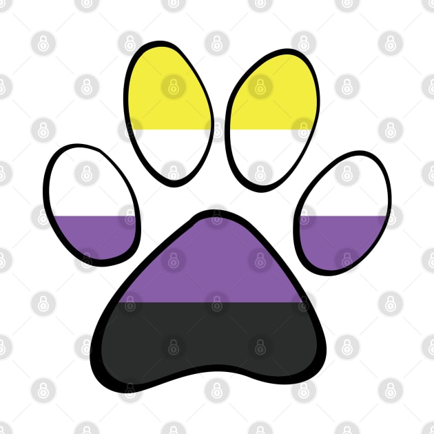 Non-Binary Pride Paw by HyperOtterDesigns