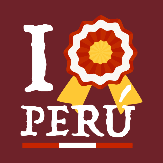 I love Peru - Te Amo Peru - Escarapela by verde