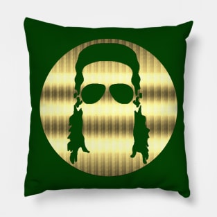 The Mullet Show Silhouette - Gold Pillow