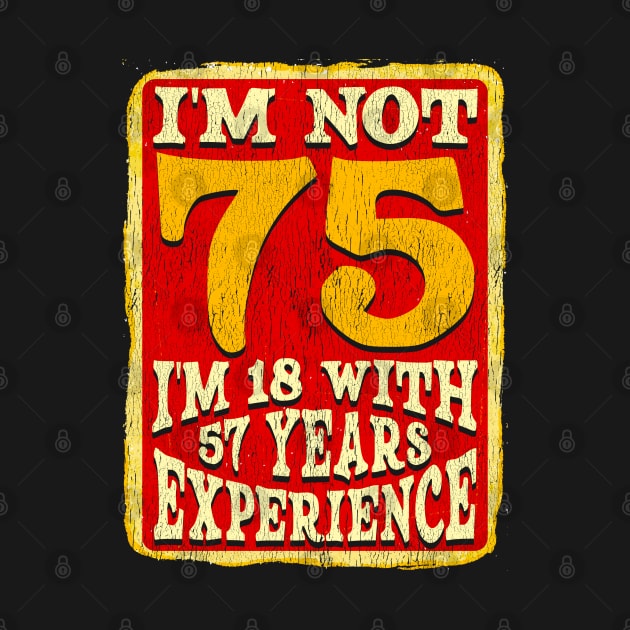 75th birthday gift funny tshirt by lateefo