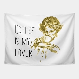 Introvert Valentine Coffee Is My Lover Tapestry