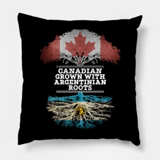 Canadian Grown With Argentinian Roots - Gift for Argentinian With Roots From Argentina Pillow