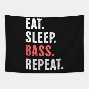 Eat. Sleep. Bass. Repeat. | Bass Fishing Life Tapestry