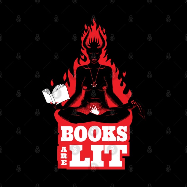 Books Are Lit Sexy Demon by atomguy