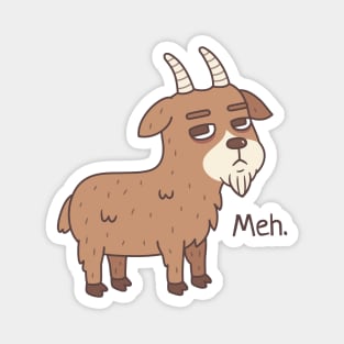 Bored Goat Goes Meh Funny Pun Magnet