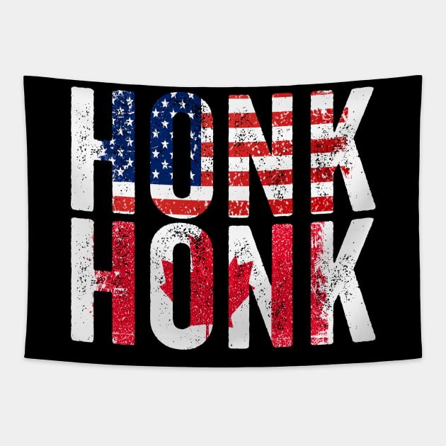 Honk Honk, Freedom Convoy Ottawa 2022 Tapestry by UniqueBoutiqueTheArt