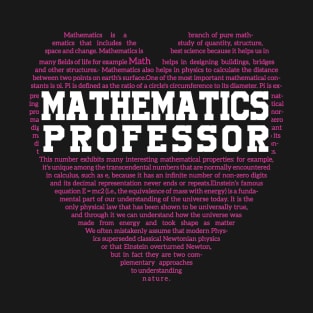 math professor lovers with pink heart design T-Shirt