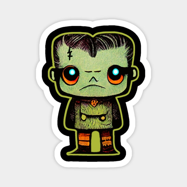 Frankenstein Kid Drawing Magnet by Edongski303 Teepublic Merch