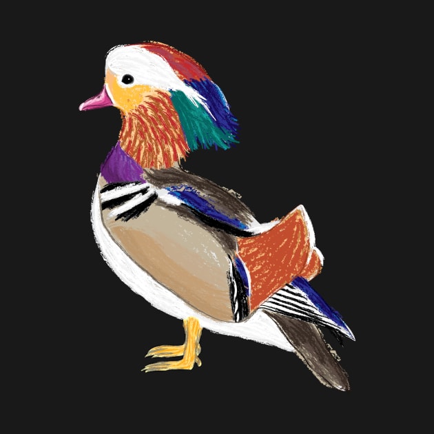 Nice Artwork showing a Mandarin Duck III by JDHegemann