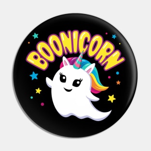 Cute Boonicorn Unicorn Ghost Halloween T Shirt Pin