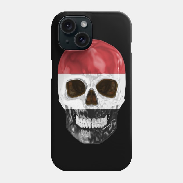 Yemen Flag Skull - Gift for Yemeni With Roots From Yemen Phone Case by Country Flags