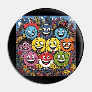 smiling friend-s funny T-shirt Pin