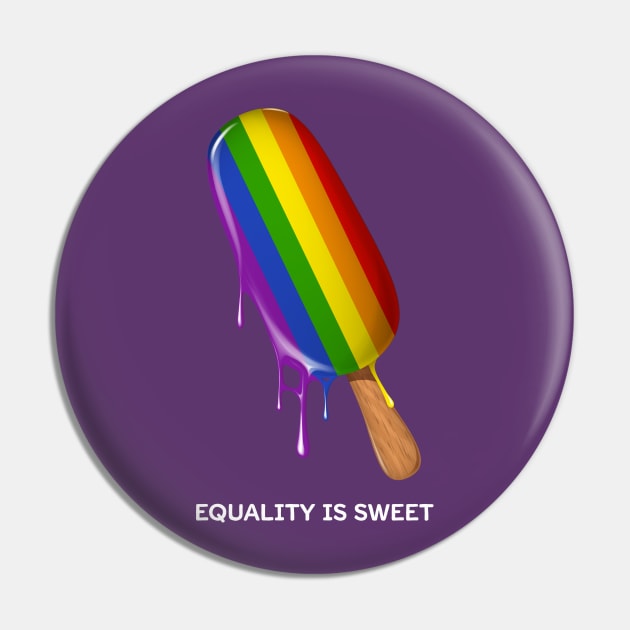 Pride Ally Shirt, LGBT Flag Gay & Lesbian Pride Equality Pin by Happy Lime