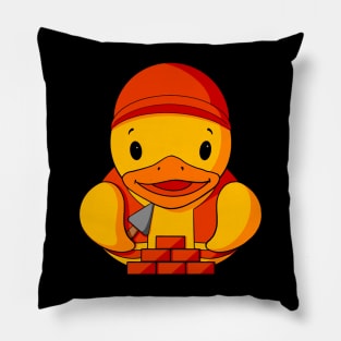 Construction Rubber Duck Pillow