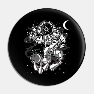 Astronaut Bowling Cardano ADA Coin To The Moon Crypto Token Cryptocurrency Blockchain Wallet Birthday Gift For Men Women Kids Pin