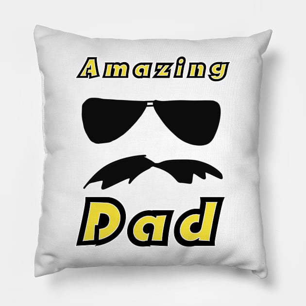 Amazing Dad Pillow by Grafititee