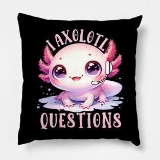 I Axolotl Questions Dispatcher Gift for 911 Thin Gold Line First Responders Pillow