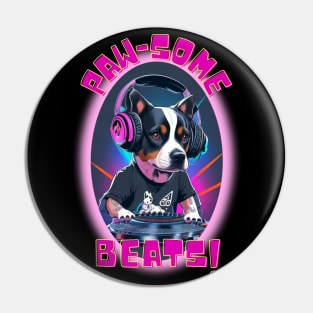 Dog DJ: "Paw-some Beats" Pin