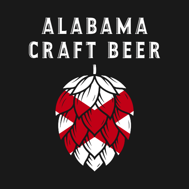 Alabama Craft Beer State Flag United States of Craft Beer T-Shirt by Owl House Creative