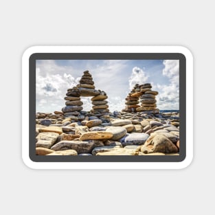 Rock Cairns, Amroth, Wales Magnet