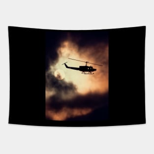 Bell UH-1 Huey in flight Tapestry