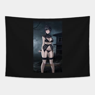 Wednesday Addams Anime Style Tapestry