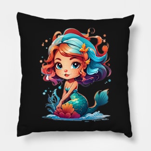 The cutest colorful mermaid Pillow