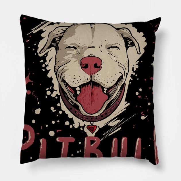 Pitbull Gift Pit Bull Terrier This Isn't Dog Hair Print Pillow by Linco