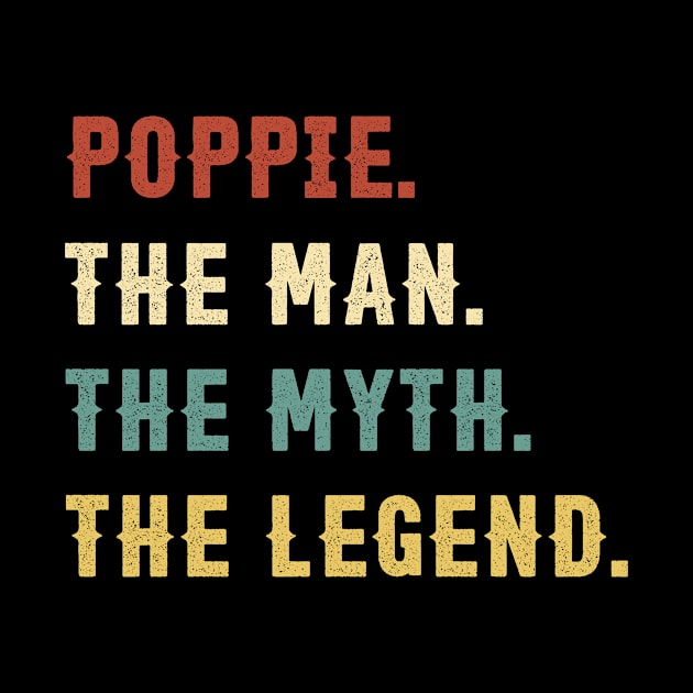 Fathers Day Gift Poppie The Man The Myth The Legend by Soema