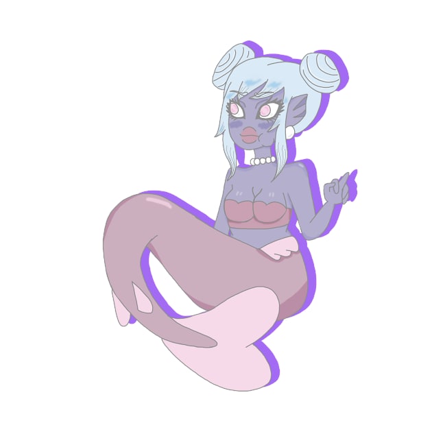 Angry Mermaid by Pink_lil_Ghost